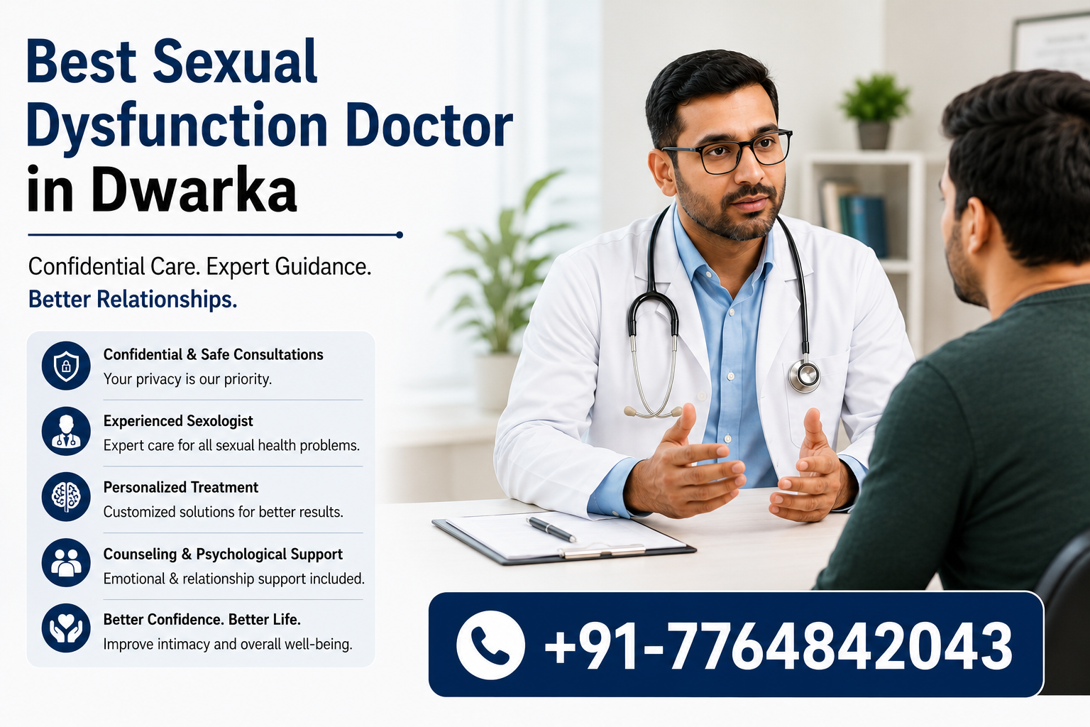 Best Sexual Dysfunction Doctor in Dwarka for Trusted & Confidential Treatment